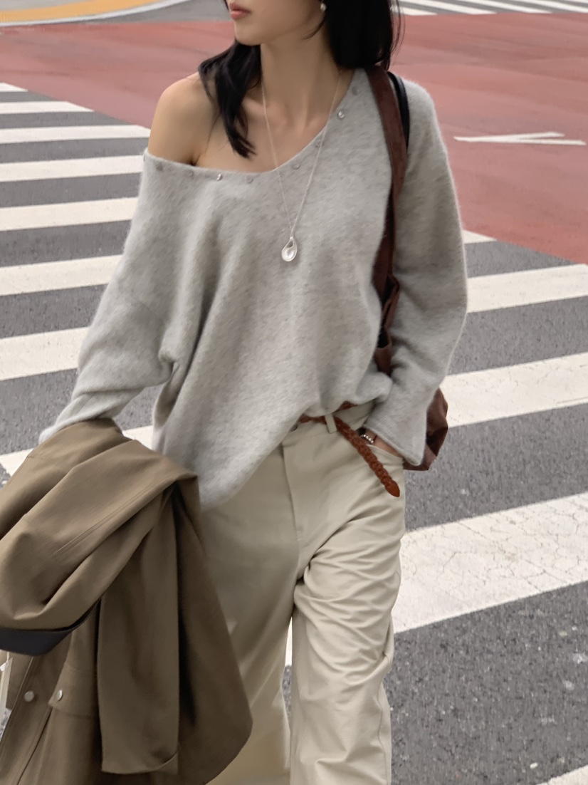 LOFN東大門實拍女裝新品時尚真品人氣熱賣推薦針織衫浣熊LOFN針織衫