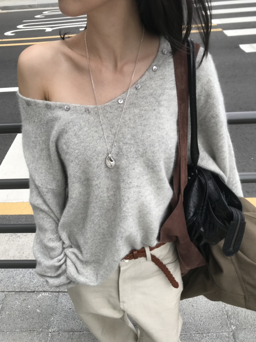 LOFN東大門實拍女裝新品時尚真品人氣熱賣推薦針織衫浣熊LOFN針織衫