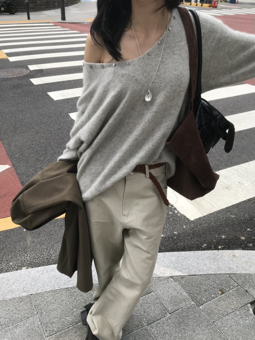 LOFN東大門實拍女裝新品時尚真品人氣熱賣推薦針織衫浣熊LOFN針織衫