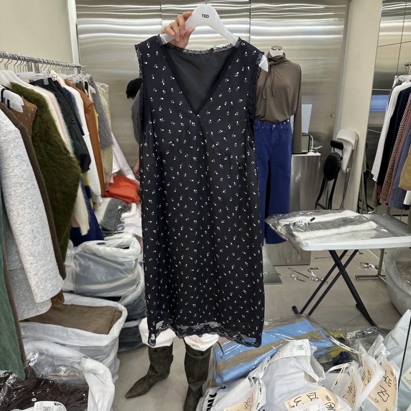 TED韓國代購女士新品休閑推薦真品熱賣人氣時尚連衣裙V領TED連衣裙圖色2