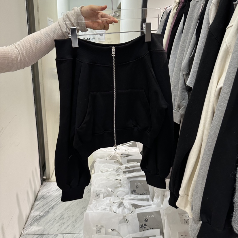 VIRKIN韓國直郵女裝新品時尚人氣推薦休閑真品熱賣衛衣拉鏈VIRKIN衛衣圖色2