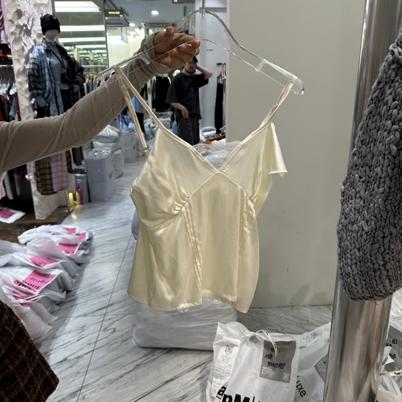 VIRKIN韓國代購女裝新品熱賣休閑推薦人氣吊帶背心褶裥無袖VIRKIN吊帶/背心圖色2