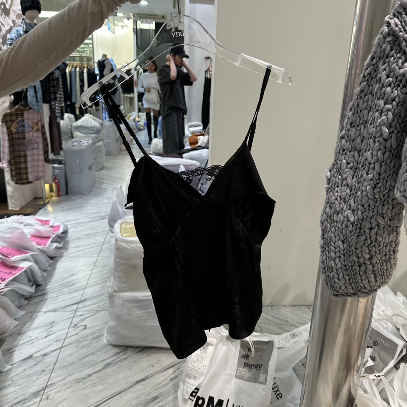 VIRKIN韓國代購女裝新品熱賣休閑推薦人氣吊帶背心褶裥無袖VIRKIN吊帶/背心圖色3