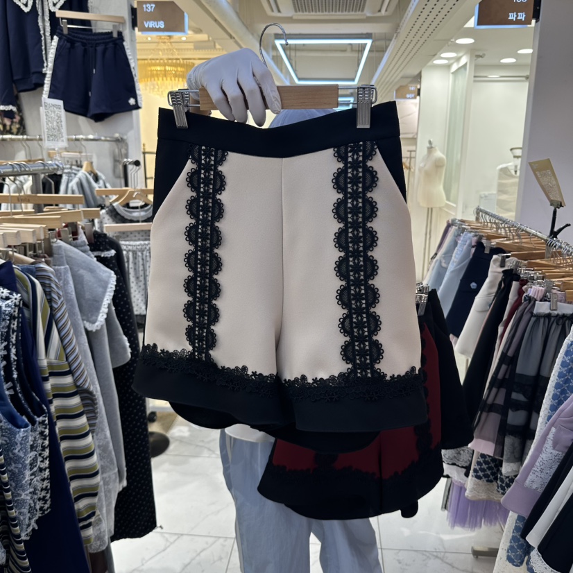 PAPA韓國代購女裝新品休閑時尚人氣熱賣推薦真品短褲Papaine/HALMADE短褲圖色1