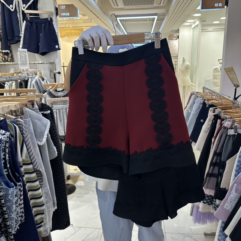 PAPA韓國代購女裝新品休閑時尚人氣熱賣推薦真品短褲Papaine/HALMADE短褲圖色2