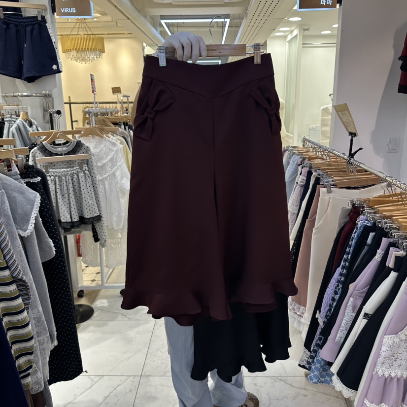 PAPA東大門代購女士新品熱賣人氣真品時尚休閑推薦短褲Papaine/HALMADE短褲圖色2紅色