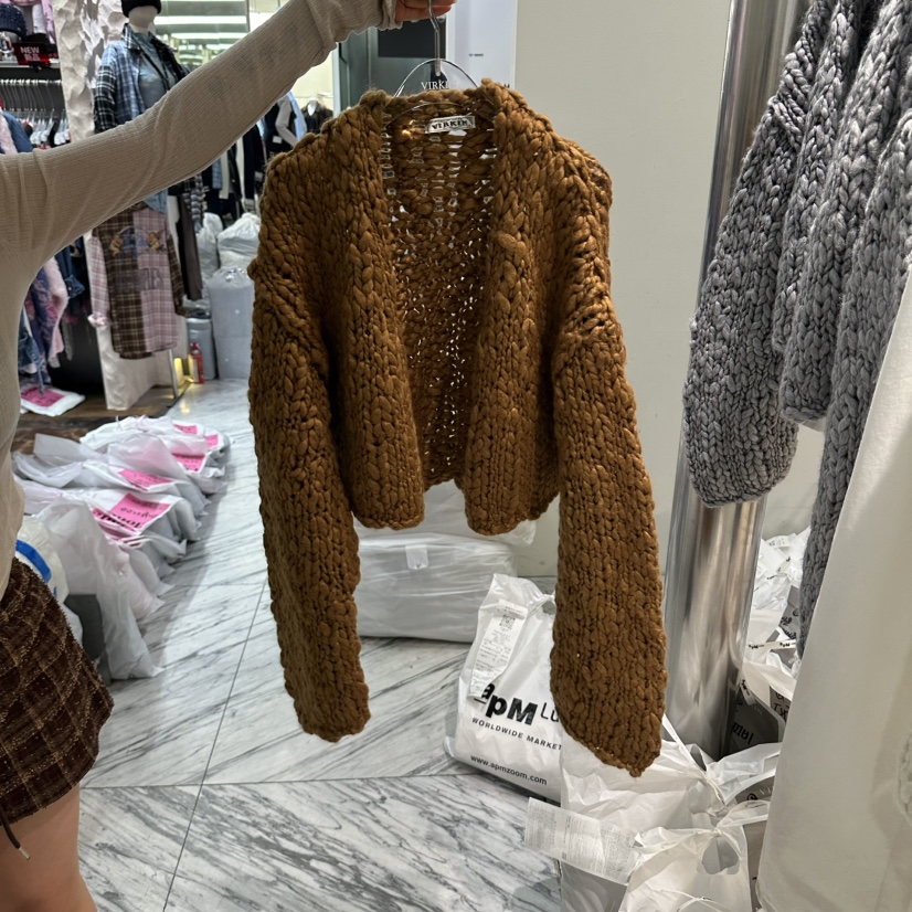 VIRKIN東大門直郵女裝新品熱賣時尚人氣真品毛衣手工開衫VIRKIN毛衣圖色3