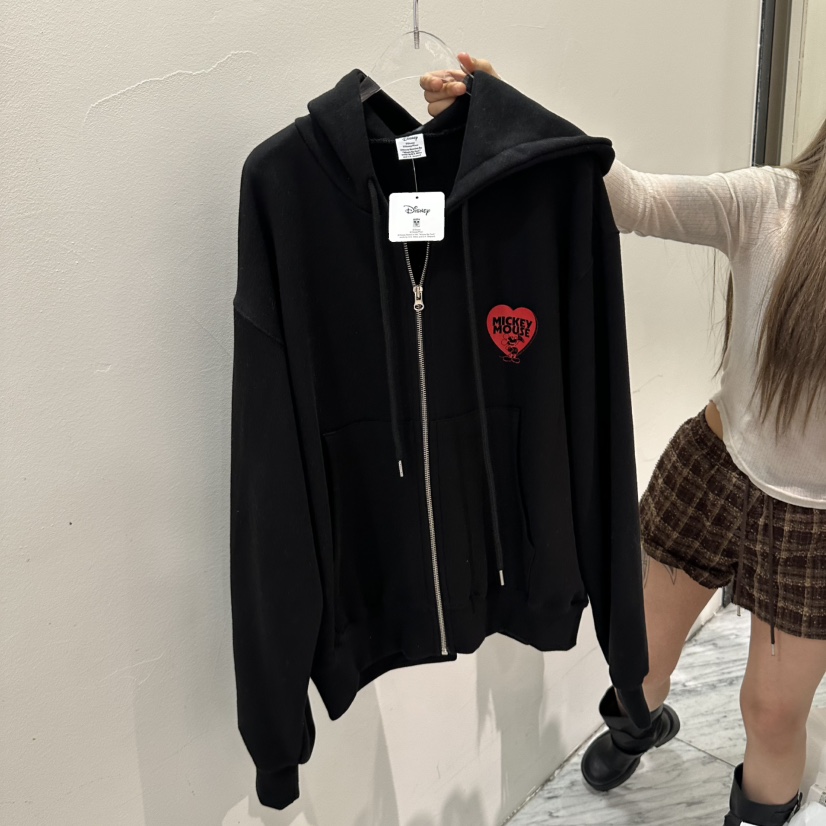 VIRKIN韓國代購女裝新品人氣休閑時尚真品熱賣衛衣米奇拉鏈VIRKIN衛衣圖色3