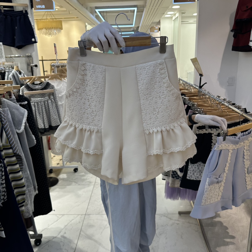 PAPA韓國直郵女士新品熱賣真品人氣休閑推薦時尚短褲Papaine/HALMADE短褲圖色2