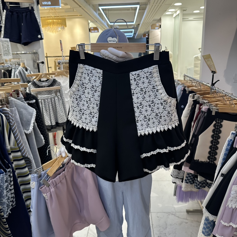 PAPA韓國直郵女士新品熱賣真品人氣休閑推薦時尚短褲Papaine/HALMADE短褲圖色3
