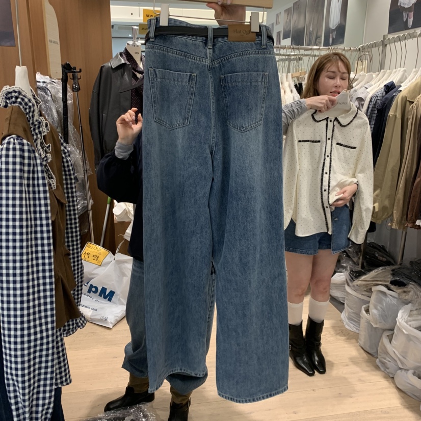 FLAT OGI韓國直郵女裝新品真品時尚休閑熱賣牛仔褲包含腰帶FLat OGI牛仔褲