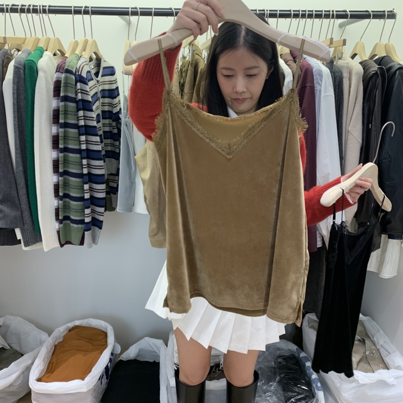 W AND J東大門實拍女士新品推薦熱賣真品休閑時尚吊帶背心WANDJ吊帶/背心圖色3