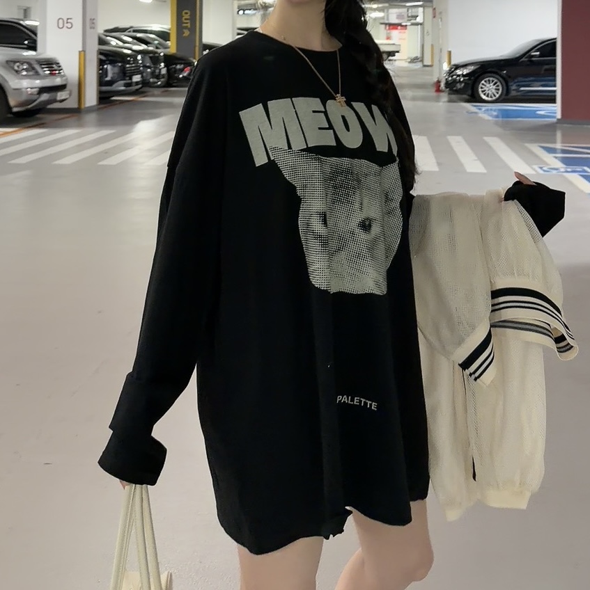 SEOUL PALETTE-Q韓國直郵女士新品熱賣時尚休閑長袖T恤SEOUL PALETTE-Q長袖T恤