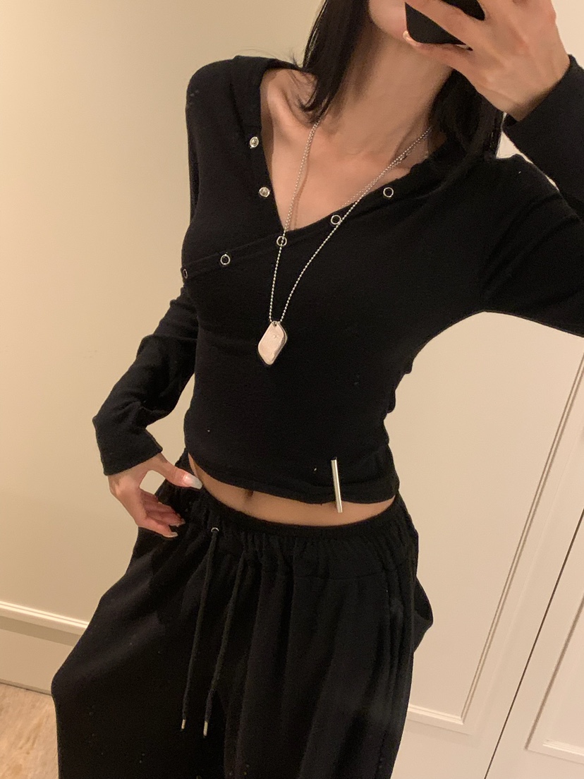 BADCALM東大門實拍女裝新款休閑人氣熱賣推薦長袖T恤連帽衫BADCALM長袖T恤