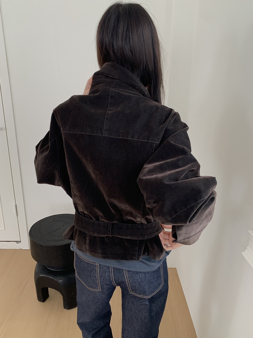 LE RIVE東大門實拍女裝新品休閑推薦人氣熱賣夾克含腰帶LE RIVE夾克