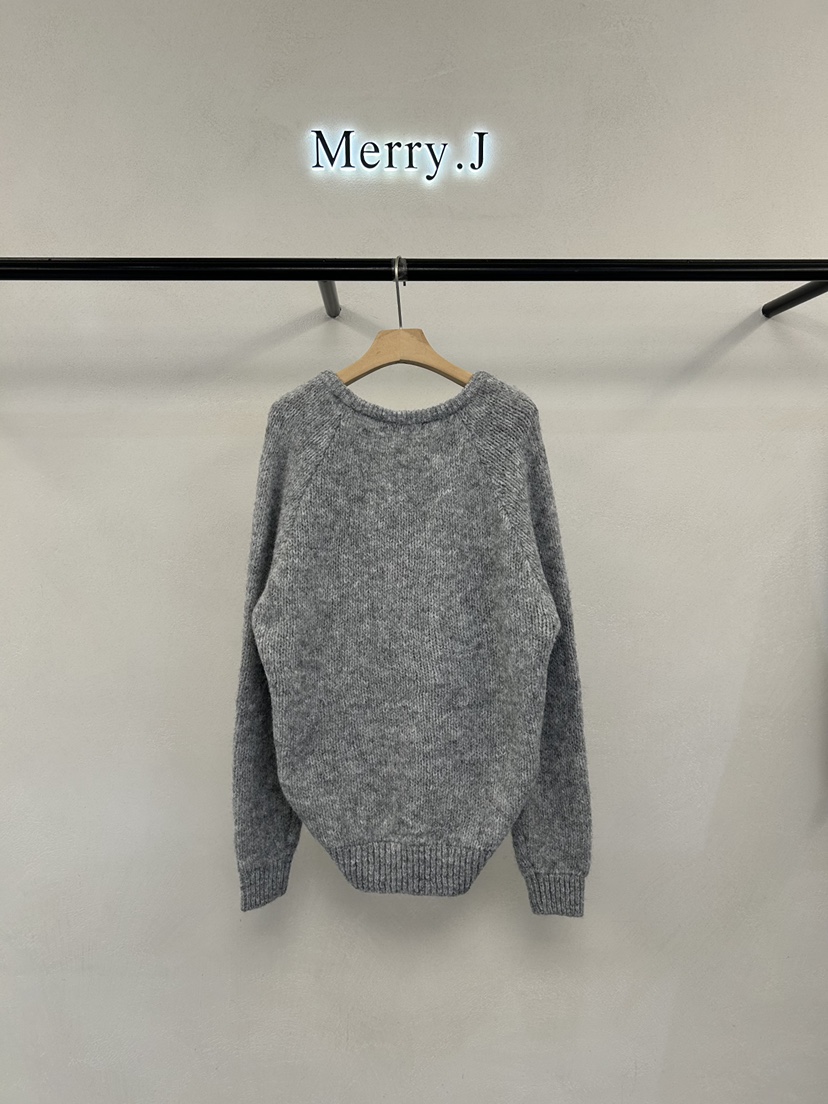 MERRY-J韓國代購女士新款時尚熱賣推薦人氣真品休閑毛衣V領MERRY-J毛衣
