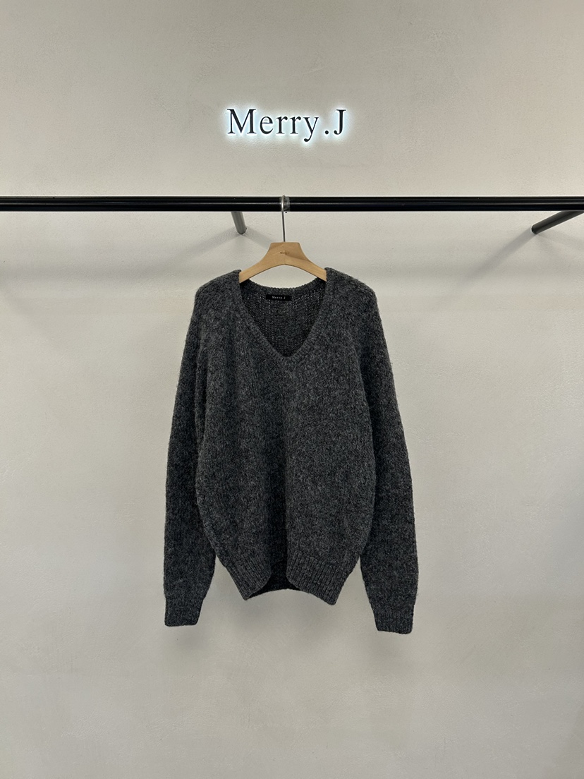 MERRY-J韓國代購女士新款時尚熱賣推薦人氣真品休閑毛衣V領MERRY-J毛衣圖色3