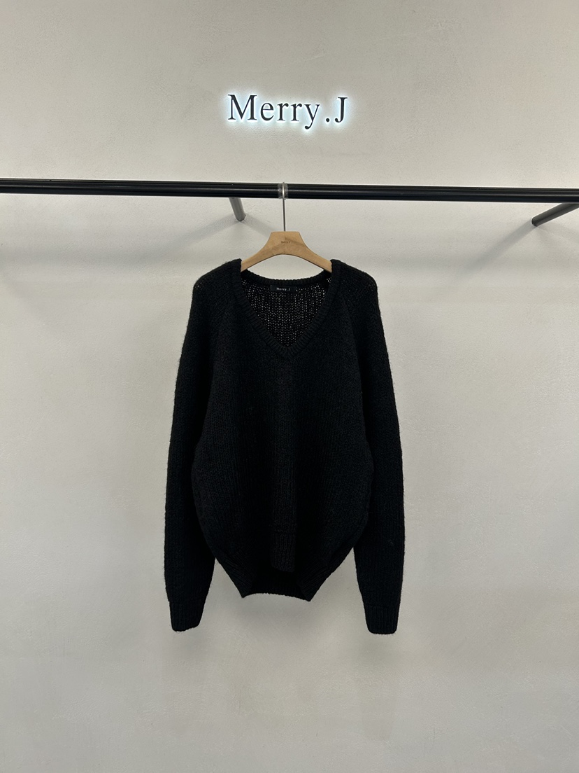 MERRY-J韓國代購女士新款時尚熱賣推薦人氣真品休閑毛衣V領MERRY-J毛衣圖色5