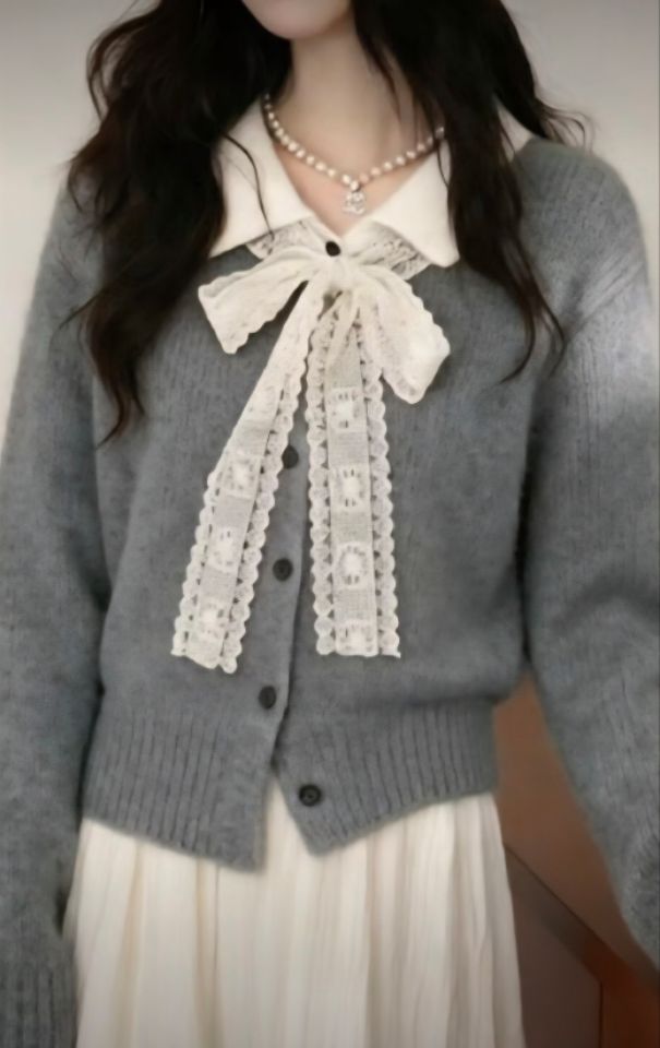 BLING BLING-S/RICO韓國代購女裝新品真品針織衫絲帶開衫BLING BLING-S/RICO針織衫