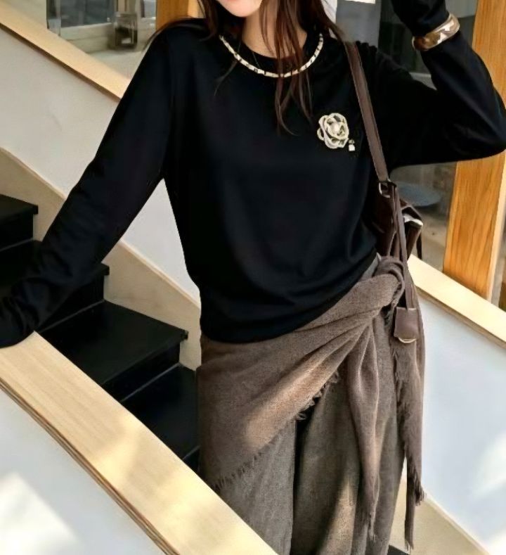BLING BLING-S/RICO東大門代購女士新品時尚人氣長袖T恤BLING BLING-S/RICO長袖T恤