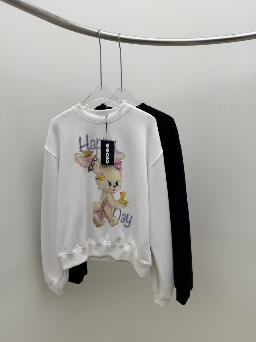 SEOLO東大門實拍女裝新品推薦真品時尚休閑熱賣人氣衛衣兔子Seolo seoul衛衣