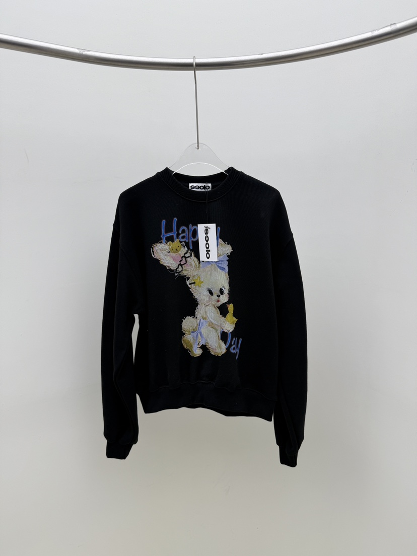 SEOLO東大門實拍女裝新品推薦真品時尚休閑熱賣人氣衛衣兔子Seolo seoul衛衣圖色1