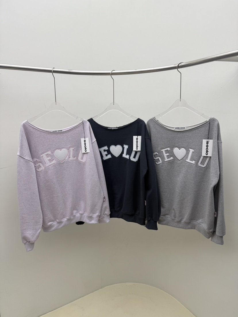 SEOLO東大門代購女裝新品推薦熱賣人氣時尚真品休閑衛衣Seolo seoul衛衣圖色2左二色