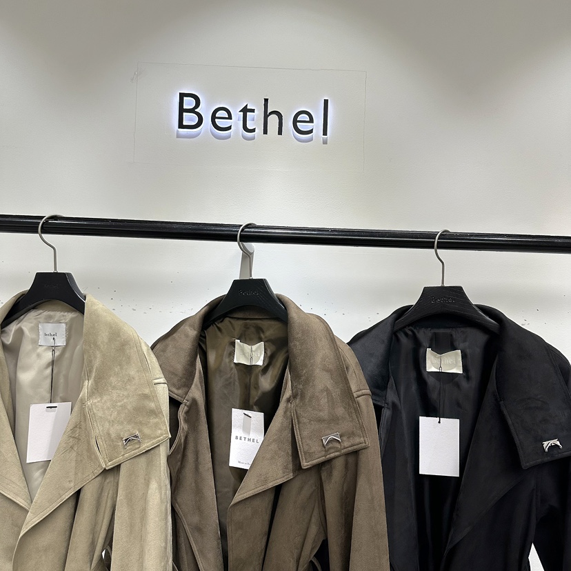 BETHEL韓國代購女士新款休閑推薦真品時尚夾克含腰帶麂皮Bethel夾克