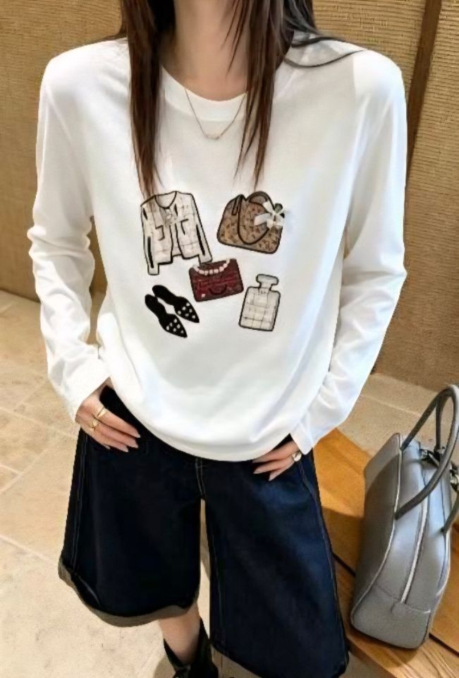 BLING BLING-S/RICO韓國直郵女裝新品推薦休閑長袖T恤BLING BLING-S/RICO長袖T恤
