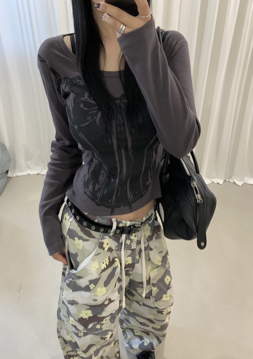 SEOLO韓國代購女裝新款推薦熱賣休閑人氣真品時尚長袖T恤Seolo seoul長袖T恤