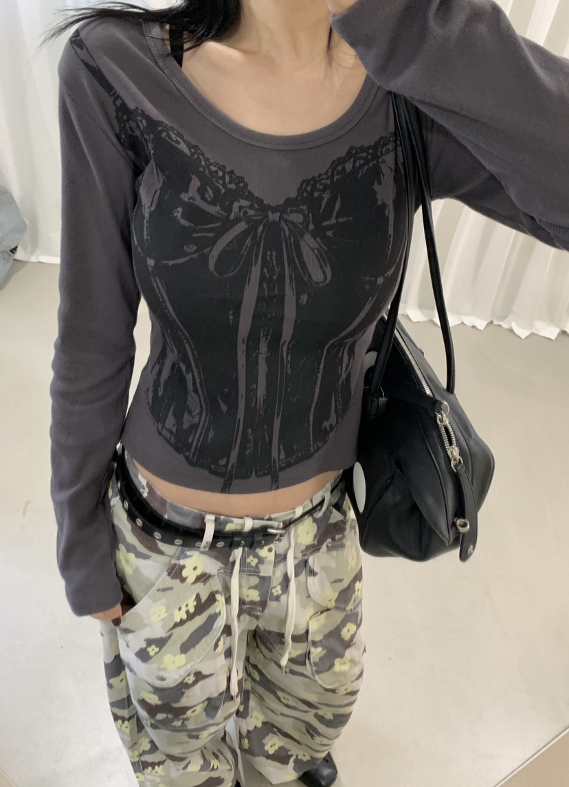 SEOLO韓國代購女裝新款推薦熱賣休閑人氣真品時尚長袖T恤Seolo seoul長袖T恤