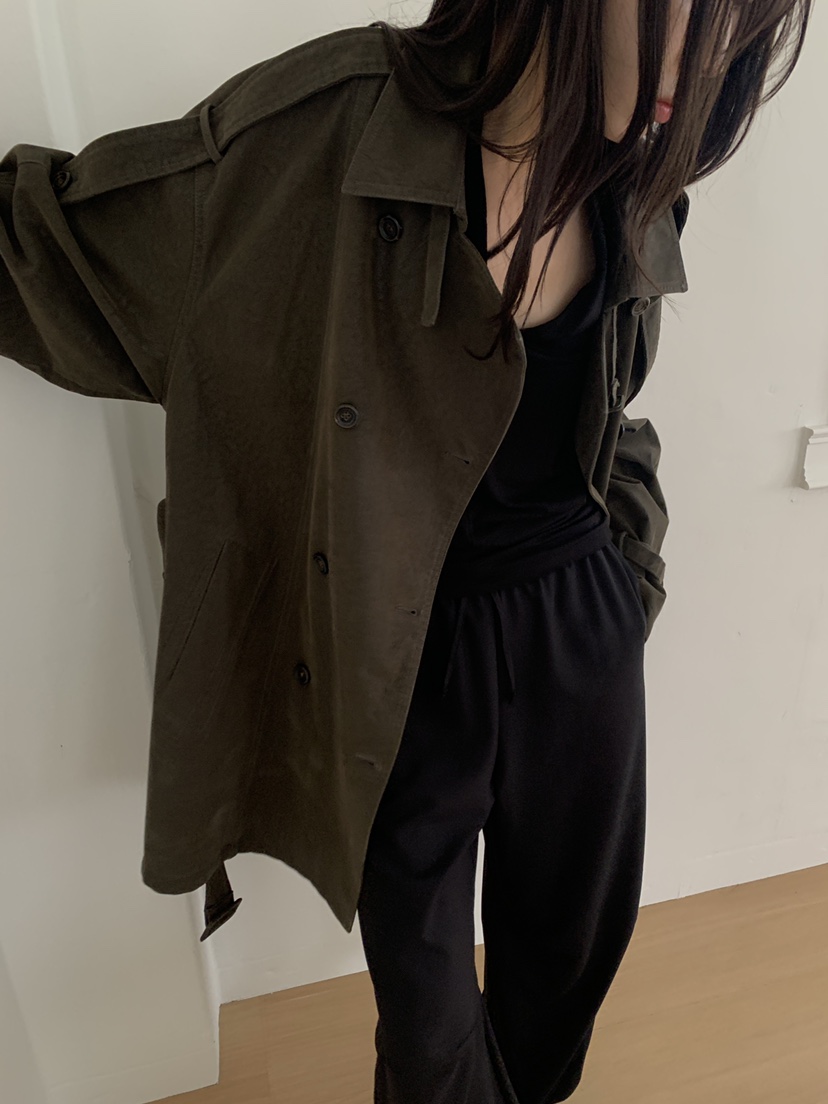 ATHEA韓國直郵女裝新款推薦時尚熱賣休閑中長款大衣含腰帶ATHEA中長款大衣