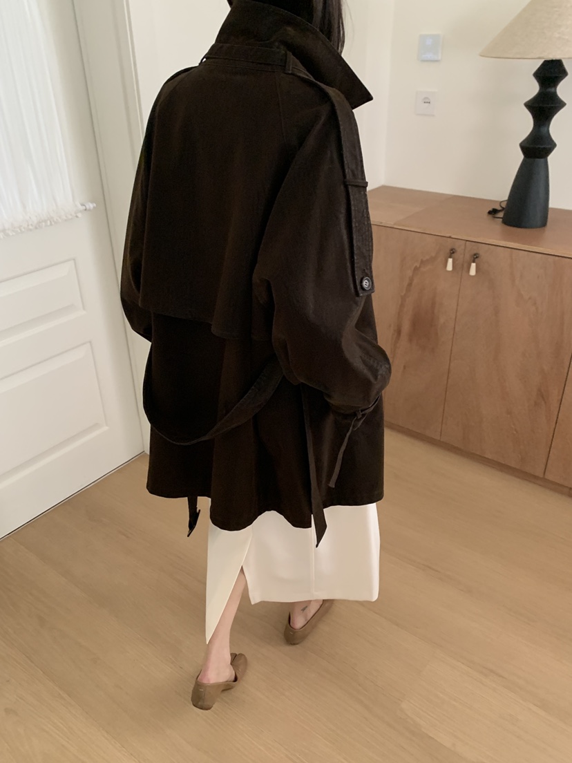 ATHEA韓國直郵女裝新款推薦時尚熱賣休閑中長款大衣含腰帶ATHEA中長款大衣