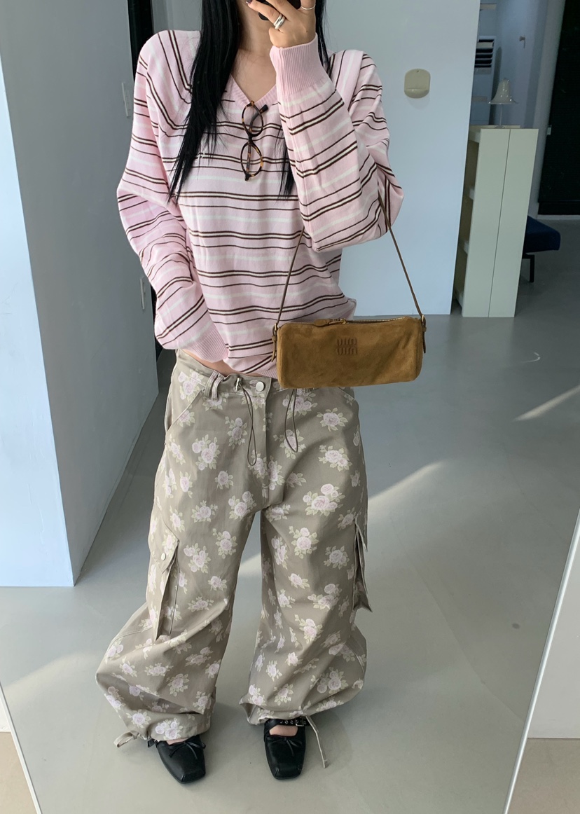 SEOLO東大門實拍女裝新款真品推薦熱賣人氣休閑休閑褲花朵棉Seolo seoul休閑褲