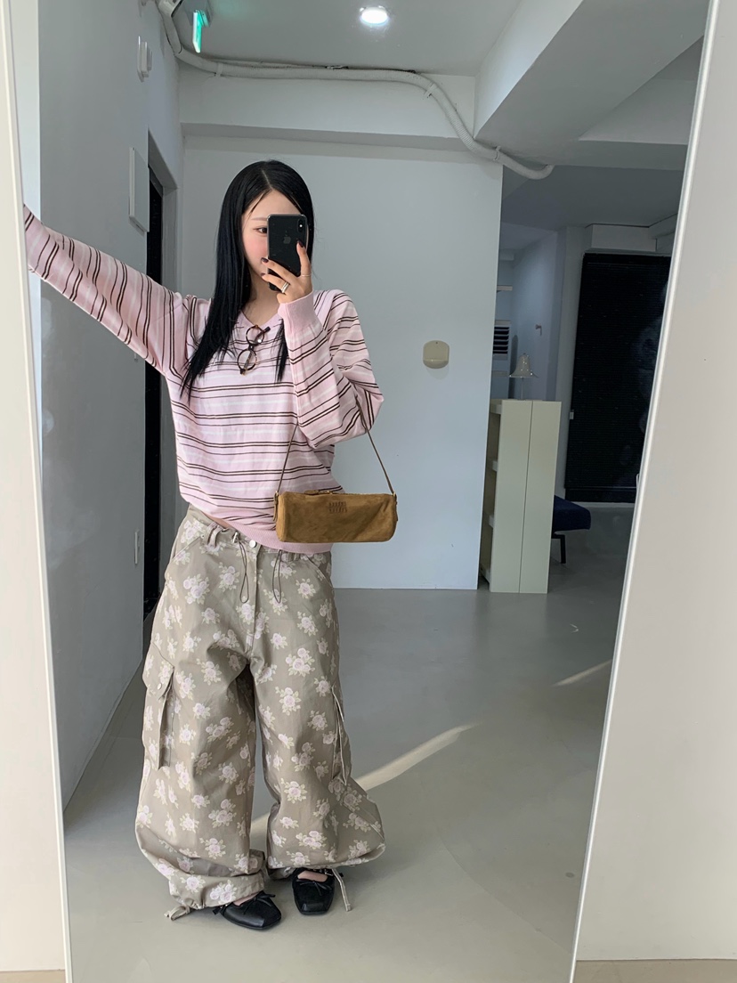 SEOLO東大門實拍女裝新款真品推薦熱賣人氣休閑休閑褲花朵棉Seolo seoul休閑褲