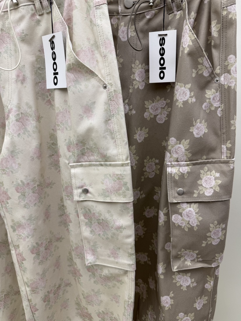 SEOLO東大門實拍女裝新款真品推薦熱賣人氣休閑休閑褲花朵棉Seolo seoul休閑褲