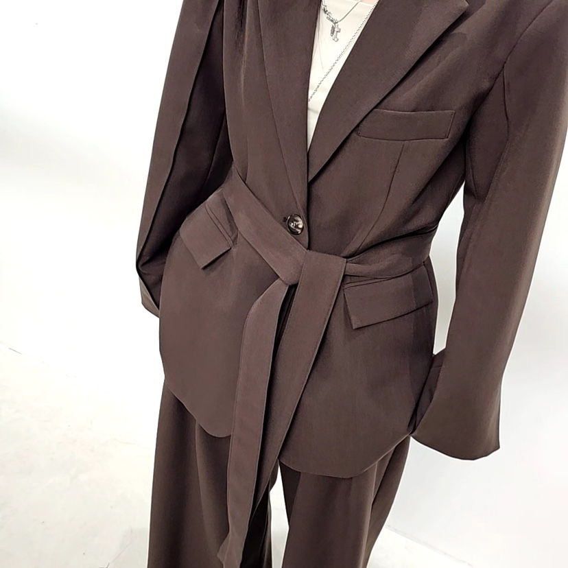 BETHEL東大門實拍女士新品休閑推薦熱賣西裝西服含腰帶系帶Bethel西裝/西服