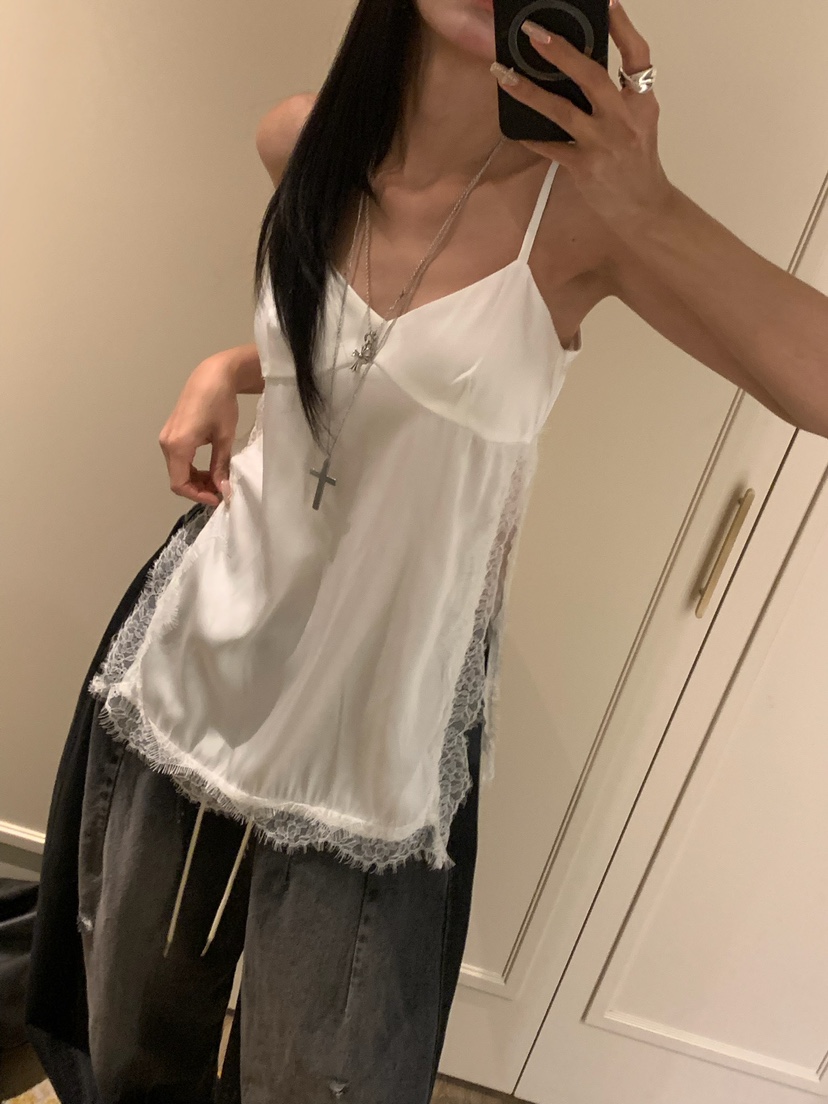 BADCALM東大門實拍女裝新品時尚人氣熱賣真品吊帶背心緞面BADCALM吊帶/背心