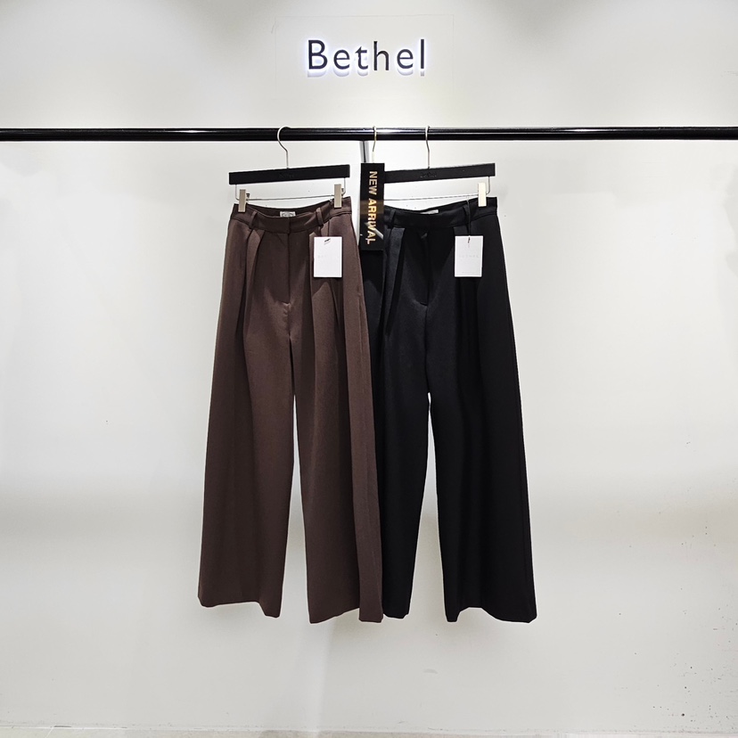 BETHEL東大門代購女裝新品推薦真品熱賣人氣休閑休閑褲褶裥Bethel休閑褲