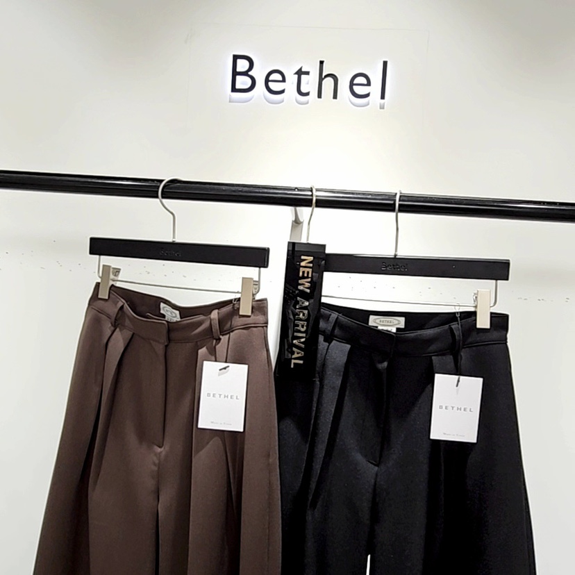 BETHEL東大門代購女裝新品推薦真品熱賣人氣休閑休閑褲褶裥Bethel休閑褲