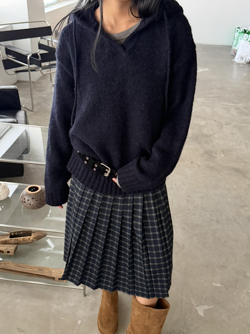 FOSET韓國代購女裝新品人氣推薦休閑真品熱賣時尚針織衫連帽FOSET針織衫