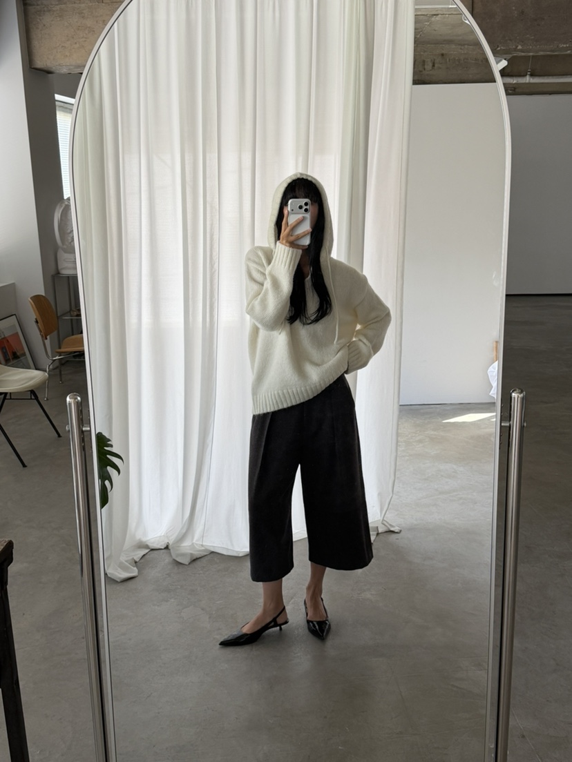 FOSET韓國代購女裝新品人氣推薦休閑真品熱賣時尚針織衫連帽FOSET針織衫