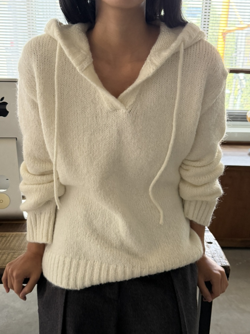 FOSET韓國代購女裝新品人氣推薦休閑真品熱賣時尚針織衫連帽FOSET針織衫