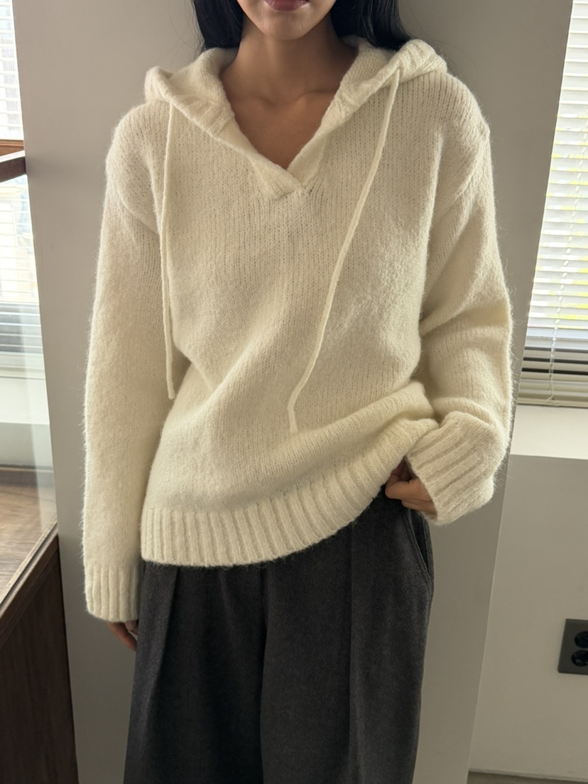 FOSET韓國代購女裝新品人氣推薦休閑真品熱賣時尚針織衫連帽FOSET針織衫