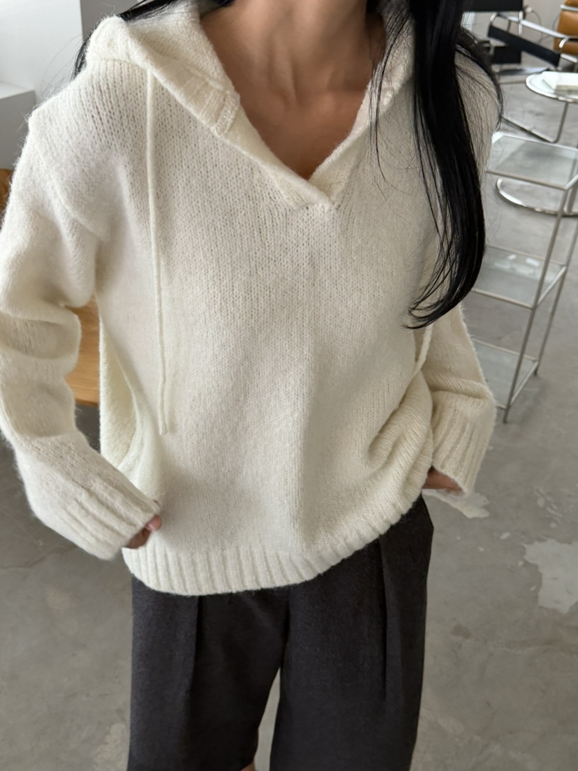 FOSET韓國代購女裝新品人氣推薦休閑真品熱賣時尚針織衫連帽FOSET針織衫