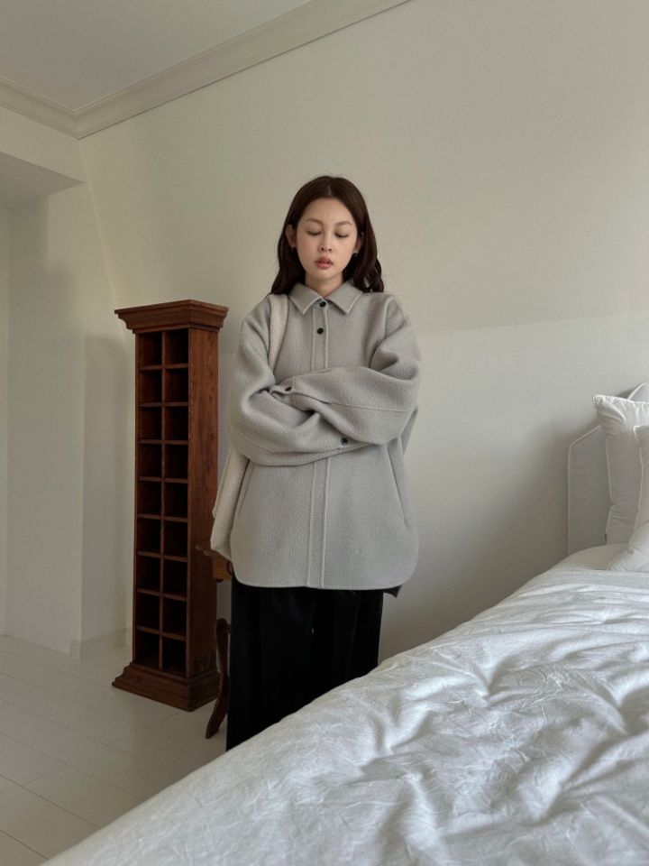 MARE東大門代購女裝新款時尚真品熱賣推薦人氣短款大衣手工MARE短款大衣圖色3