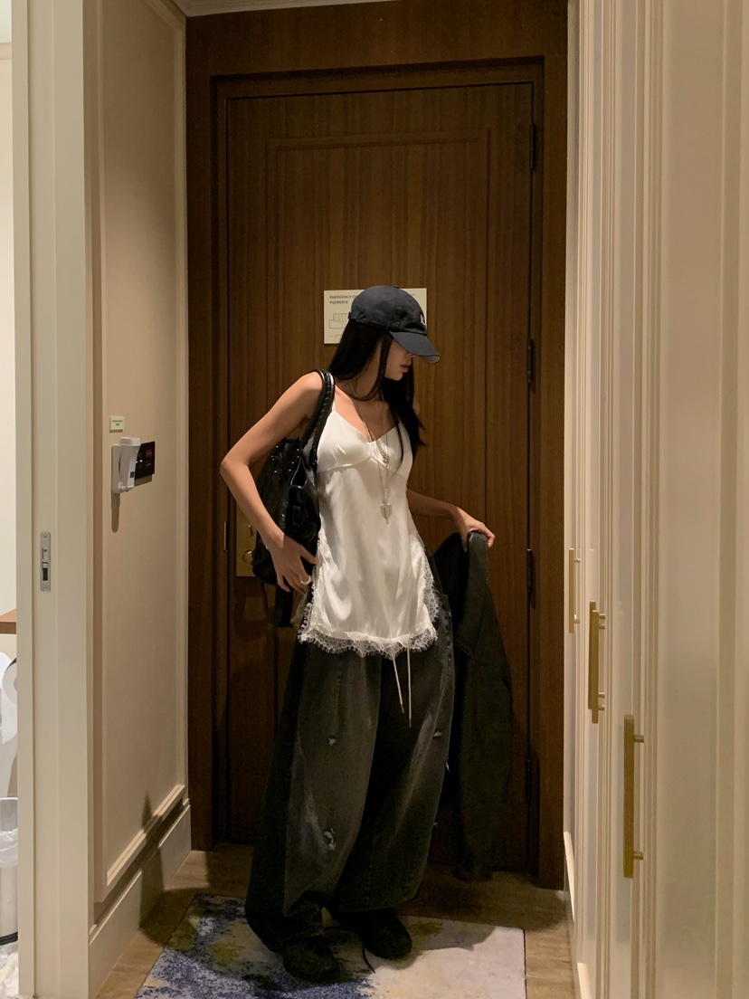 BADCALM東大門代購女士新品時尚人氣休閑熱賣牛仔褲復古撞色BADCALM牛仔褲