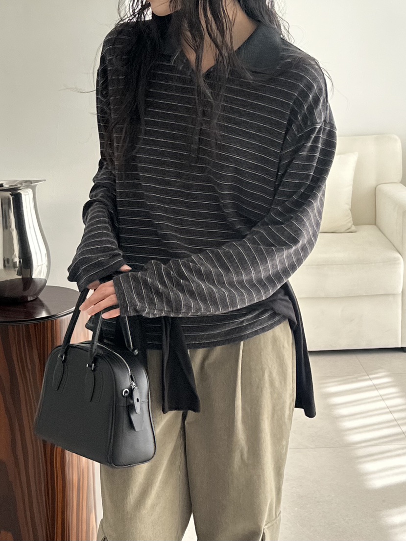 LE VASE韓國直郵女士新款休閑人氣時尚真品推薦熱賣長袖T恤LE VASE長袖T恤