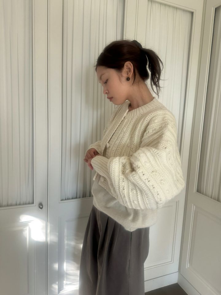 MARE韓國直郵女裝新款人氣時尚真品休閑毛衣短款寬松開衫MARE毛衣