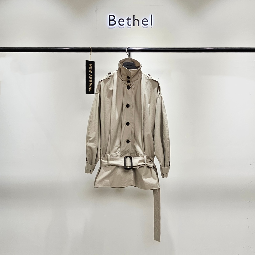 BETHEL東大門代購女士新款休閑真品人氣時尚熱賣夾克含腰帶Bethel夾克圖色1